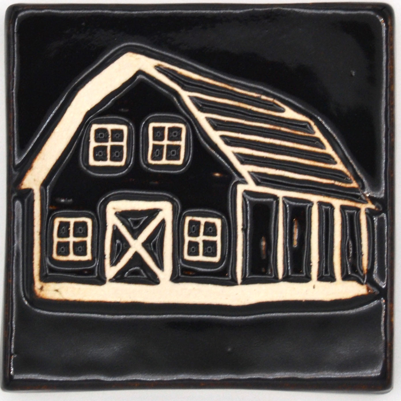 4x4 barn tile in black