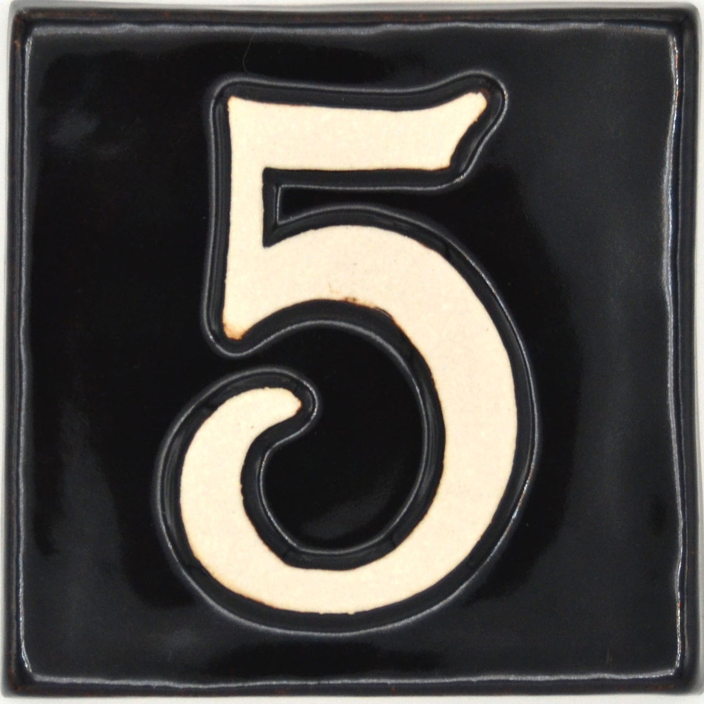 4x4 house number 5 black