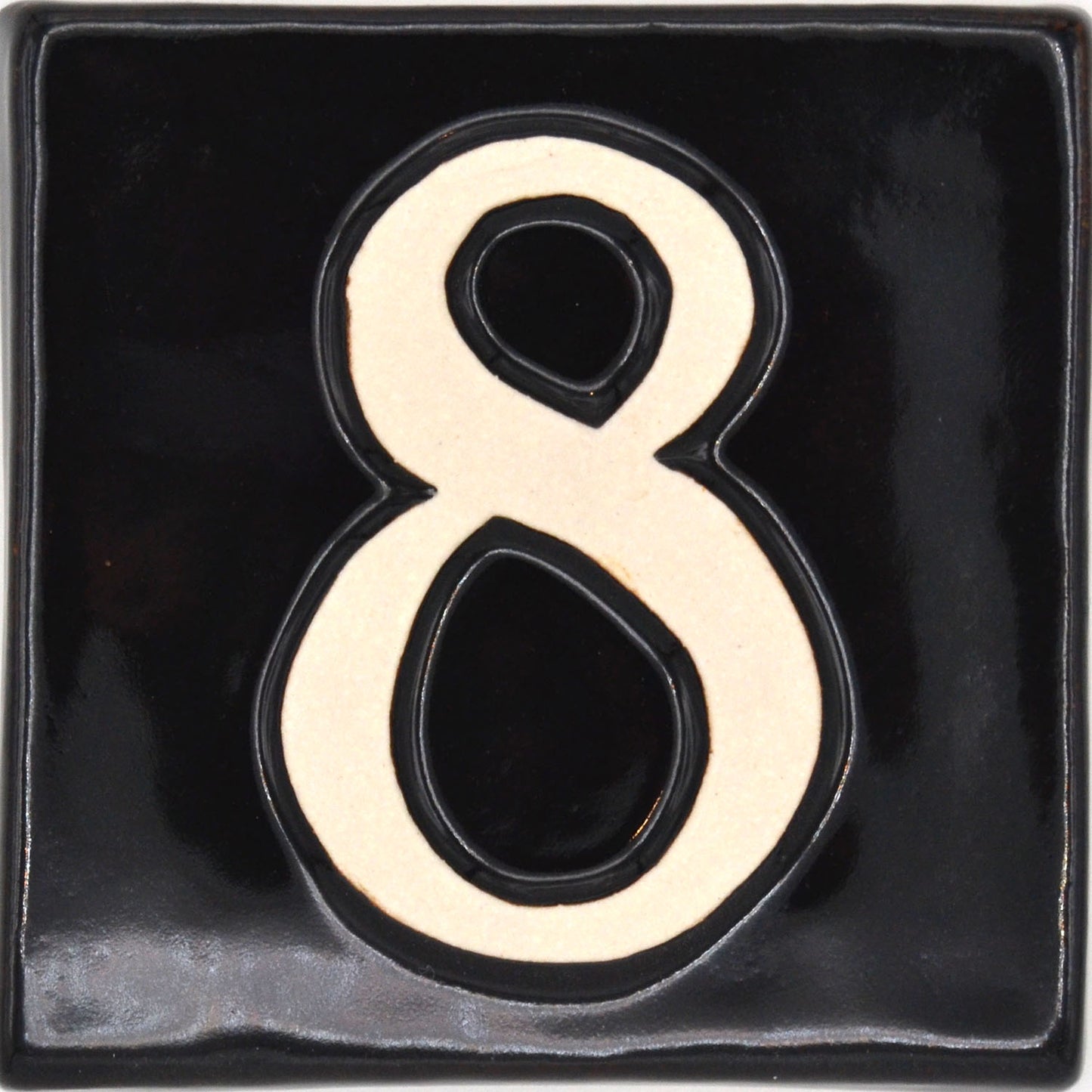 4x4 house number 8 black