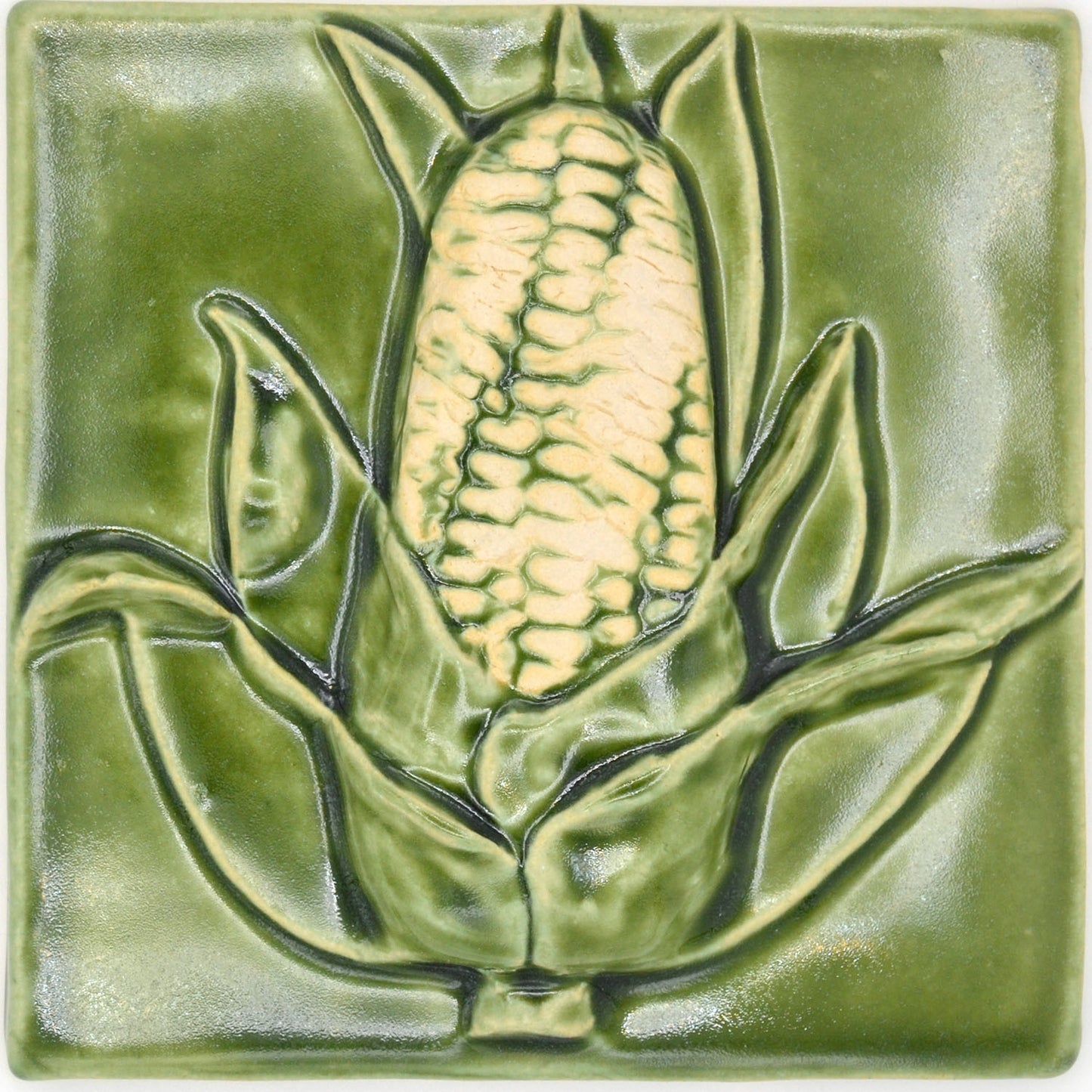 6x6 corn cob tile green