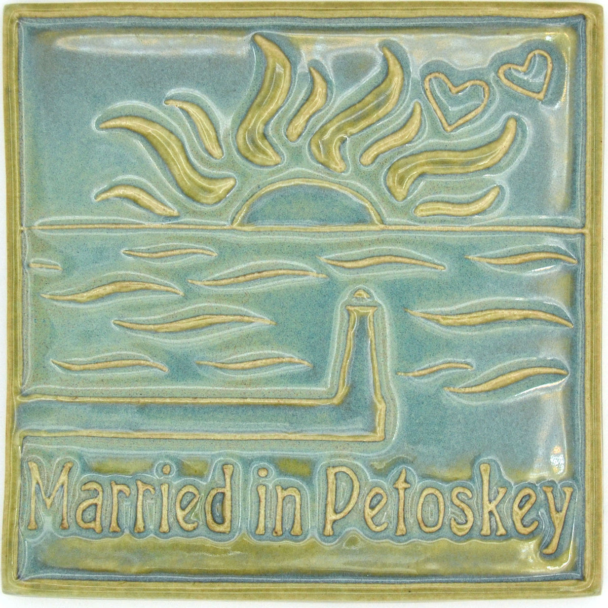 6x6 married in petoskey tile turquoise