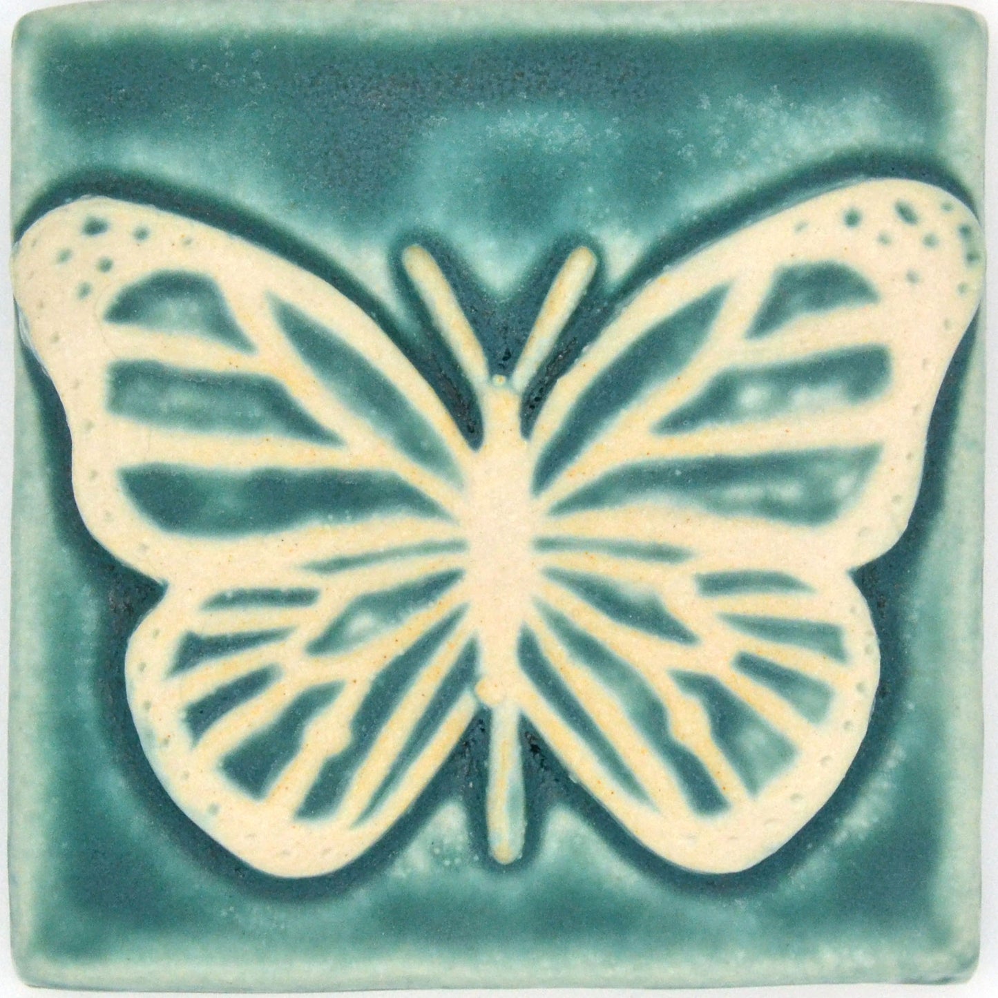 4x4 butterfly tile seafoam