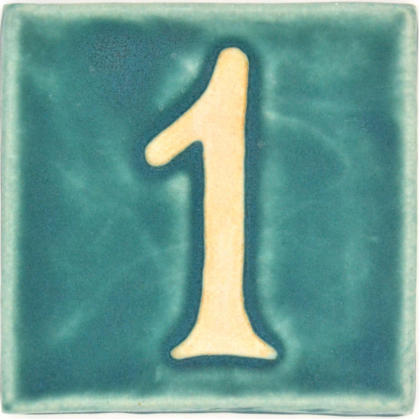 4x4 house number 1 seafoam