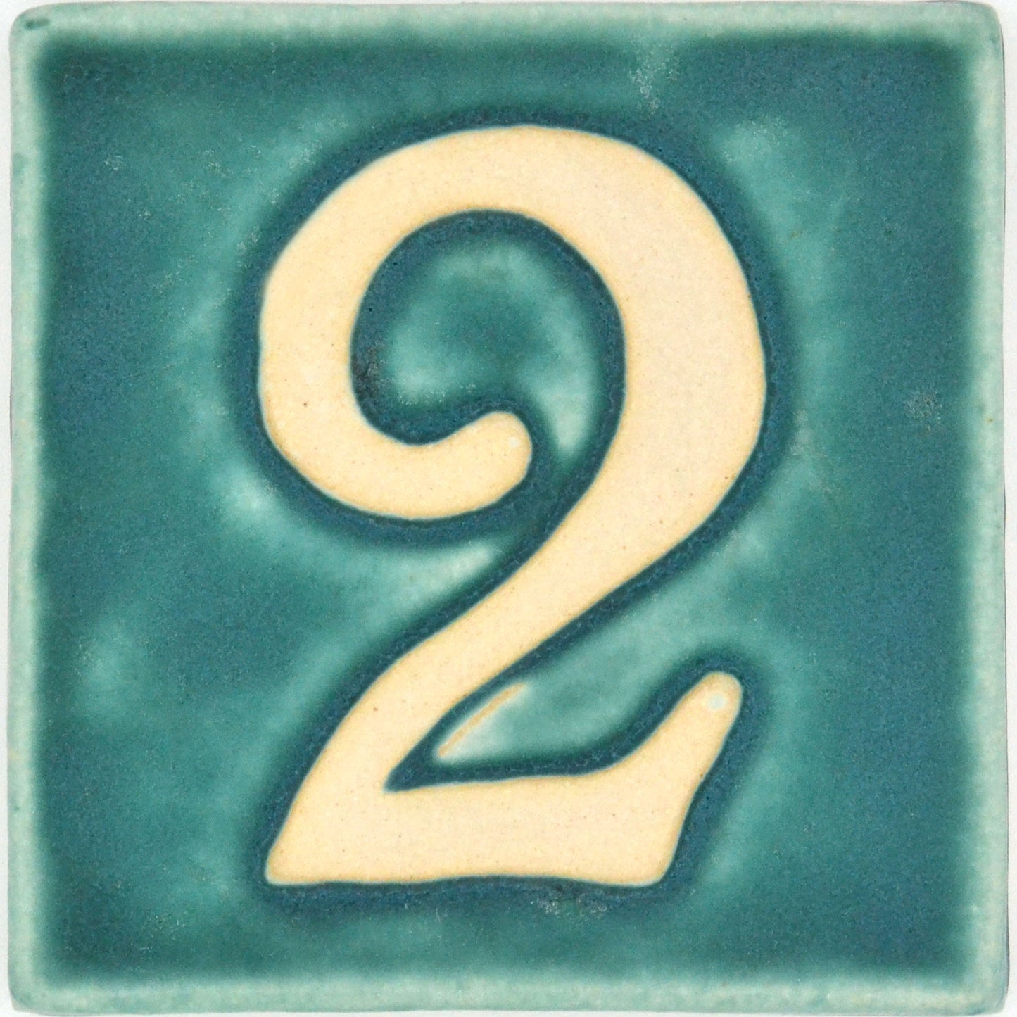 4x4 house number 2 seafoam