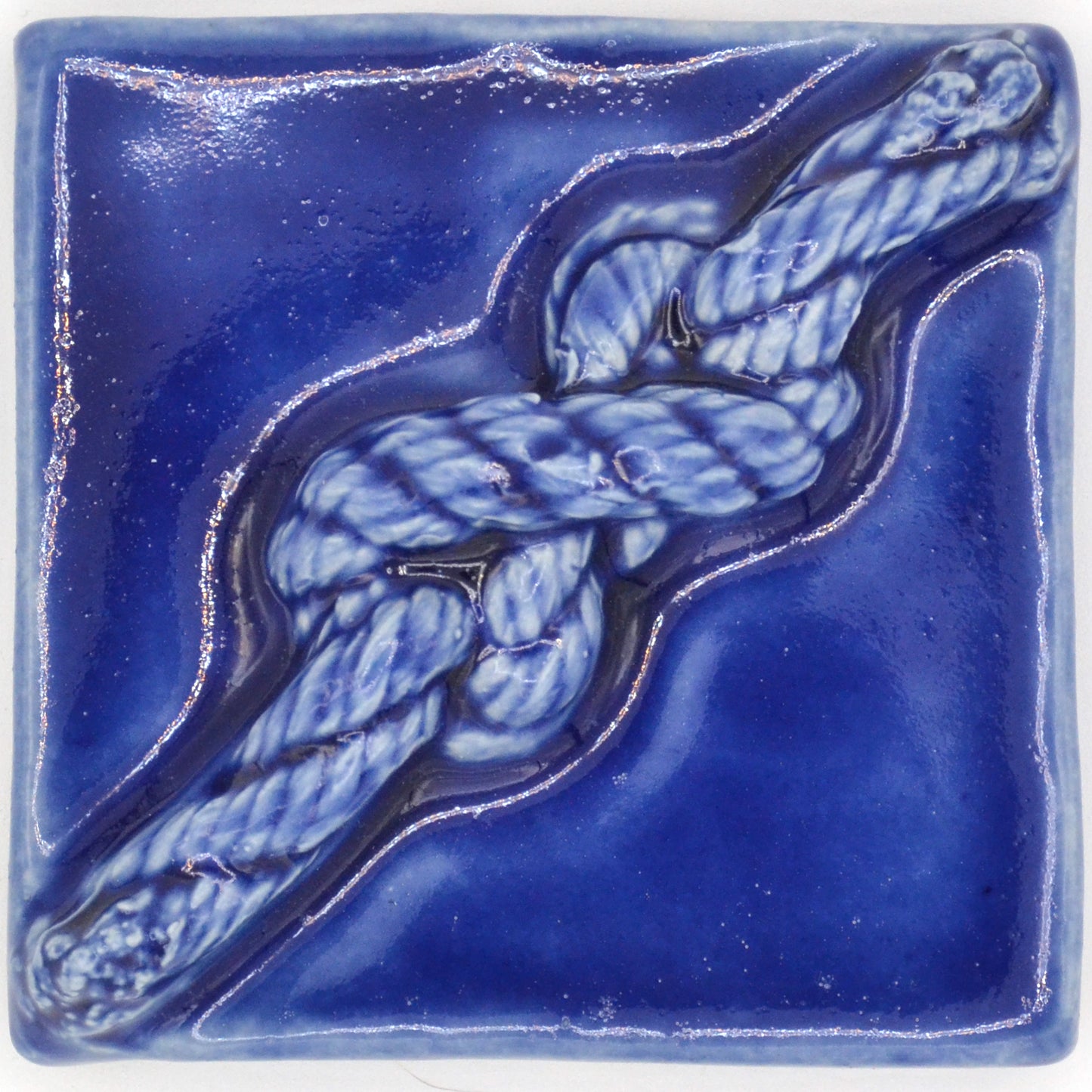 4x4 rope knot tile blue