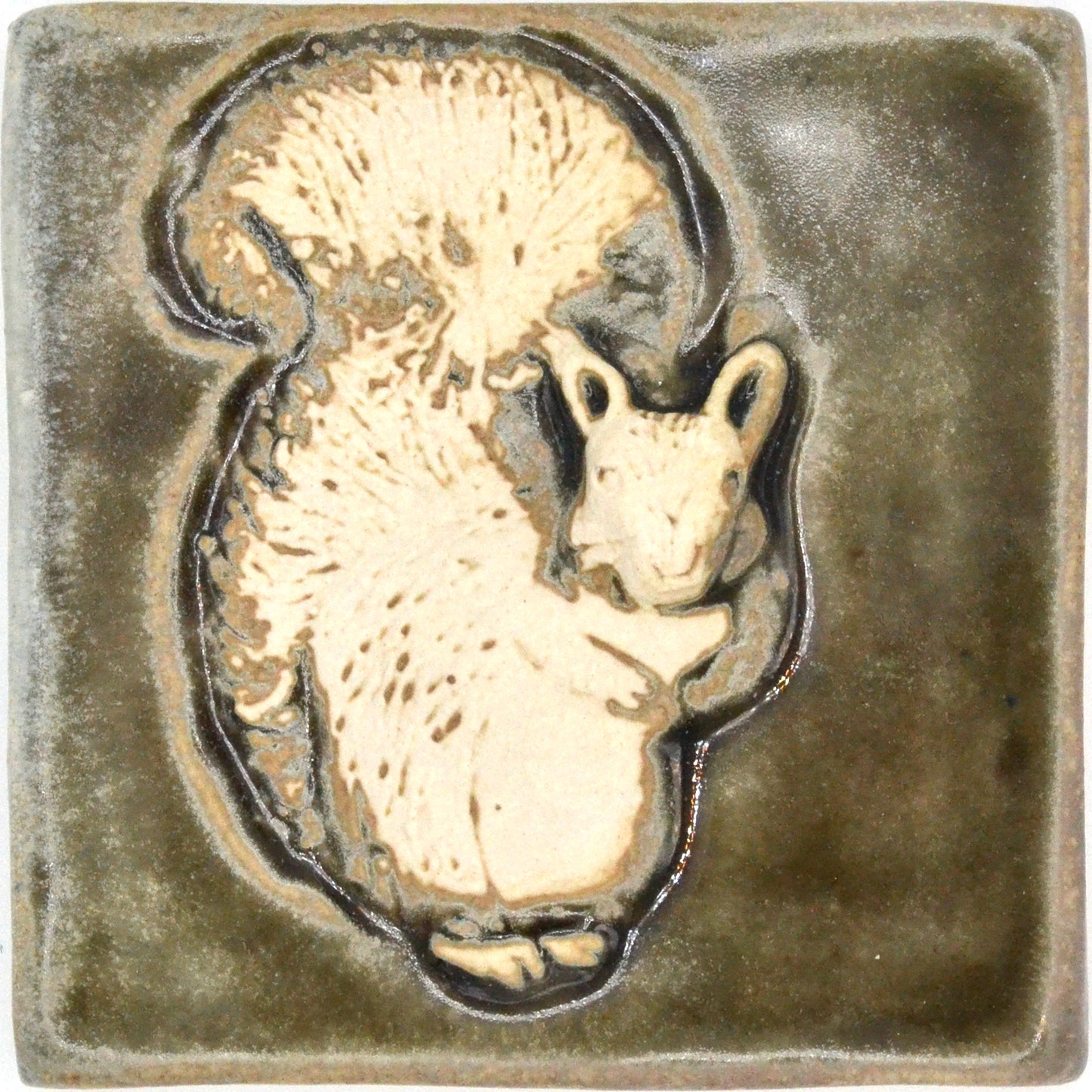 4x4 squirrel tile pet stone gray
