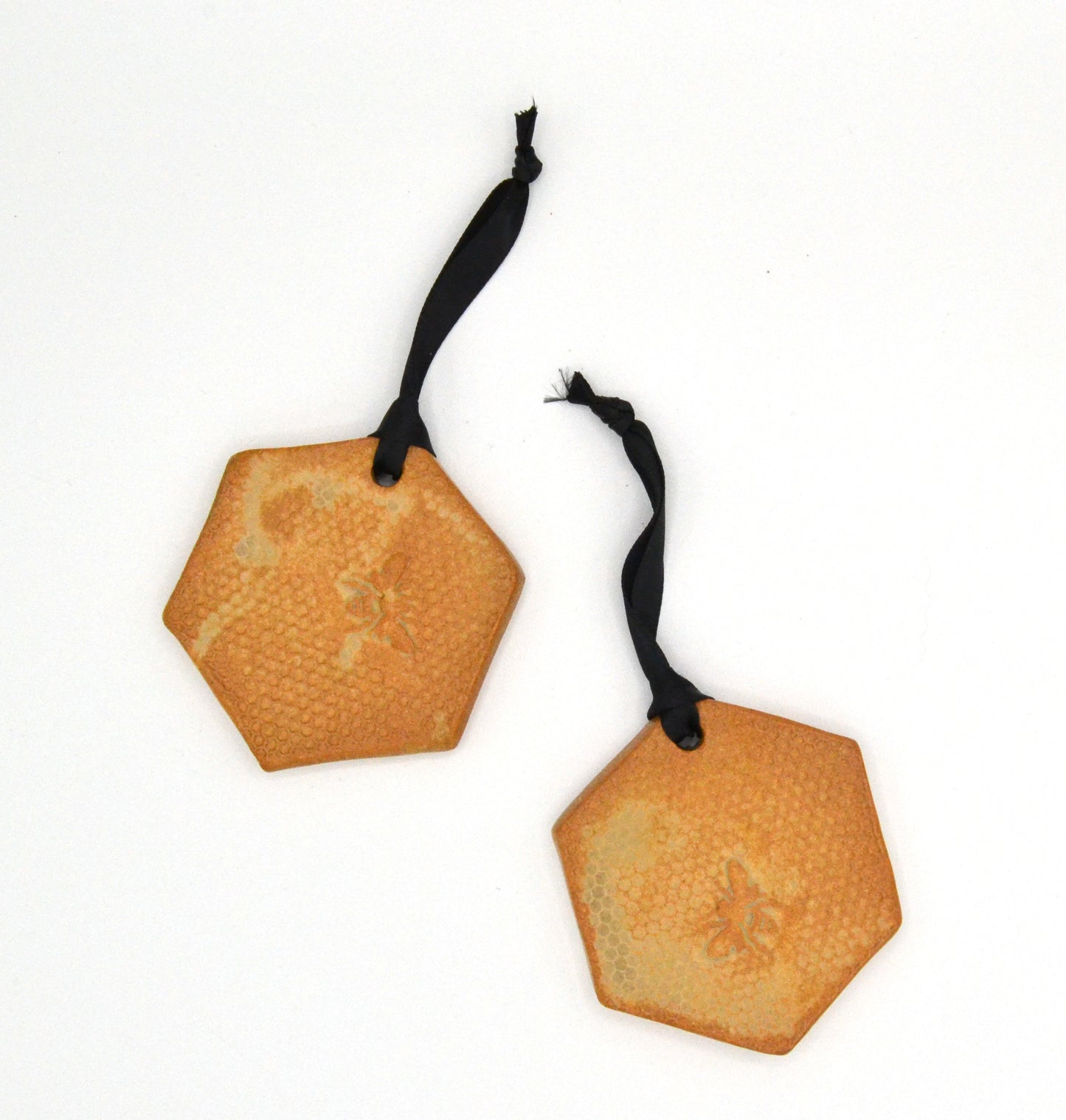 bee pattern hexagon ornament