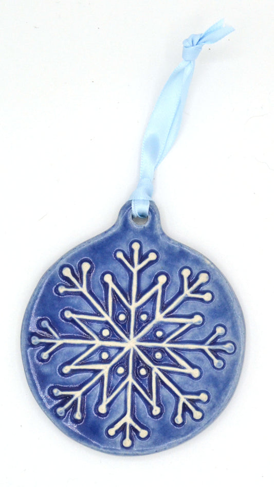star snowflake ornament blue