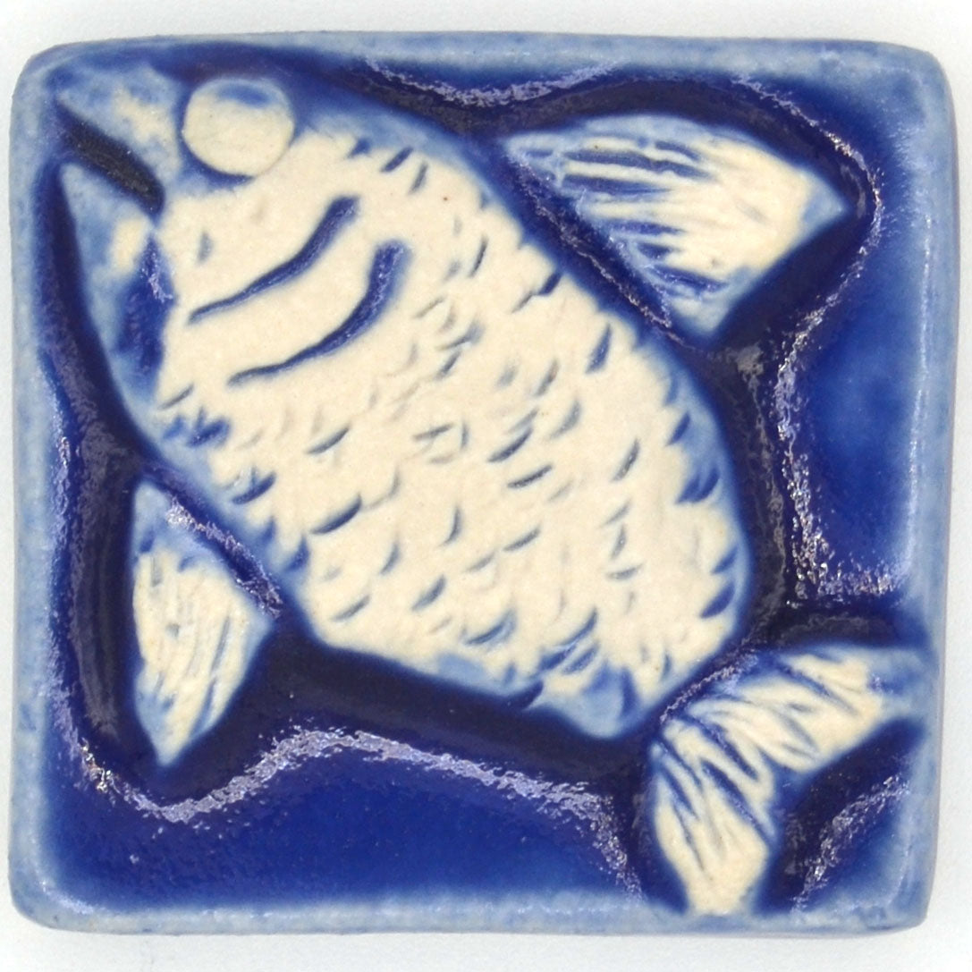 2x2 blue fish tile