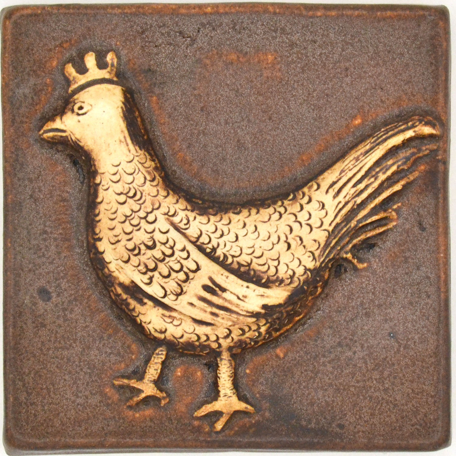 4x4 chicken tile in brown