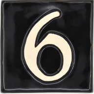 4x4 House Number 6 - Black