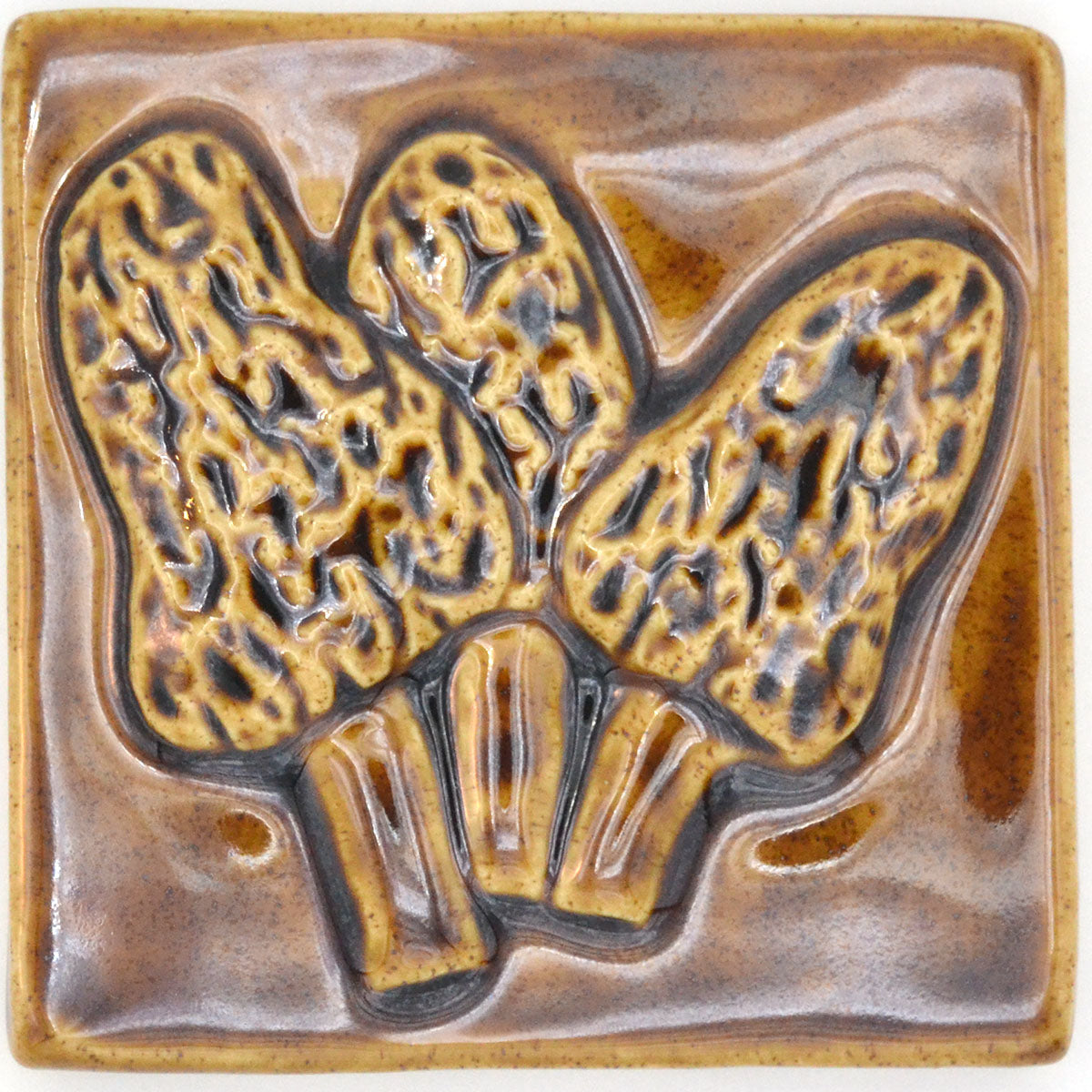 4x4 morel tile in amber