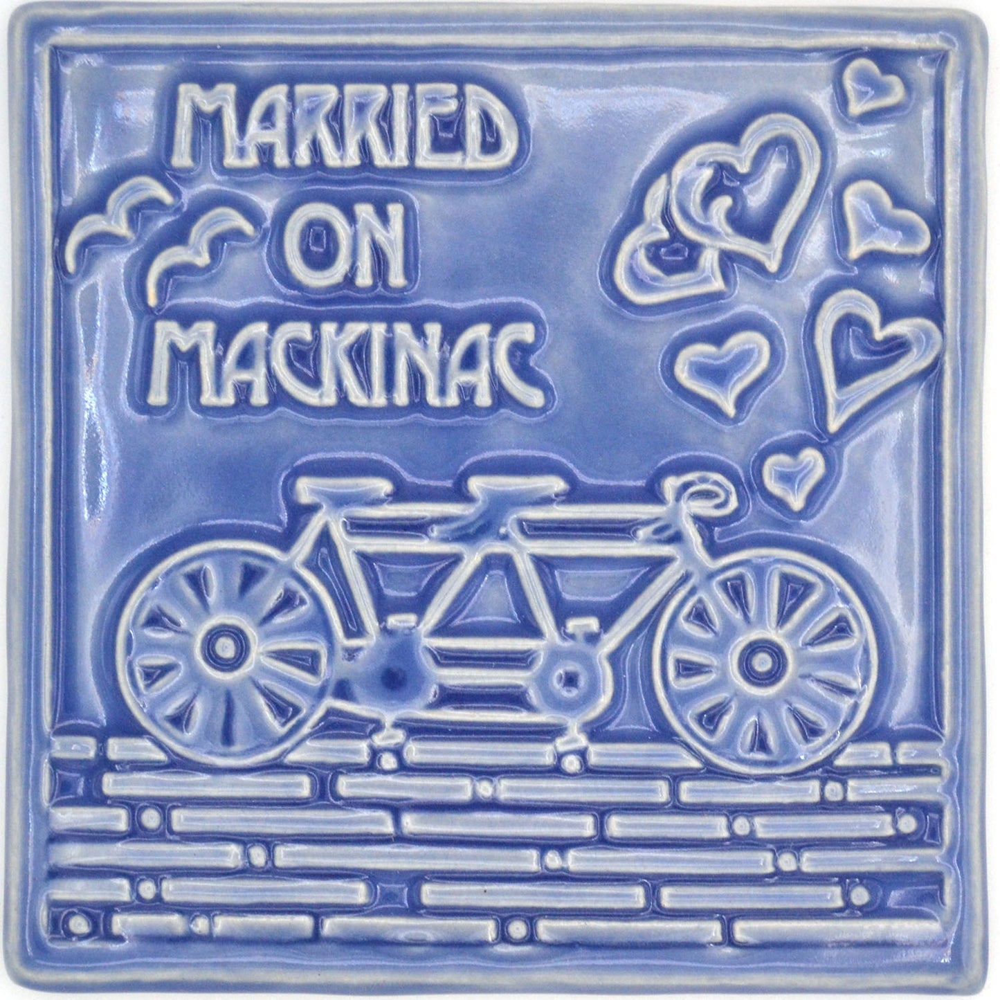 6x6 married on mackinac tile light blue