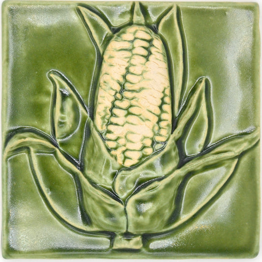 6x6 corn cob tile green