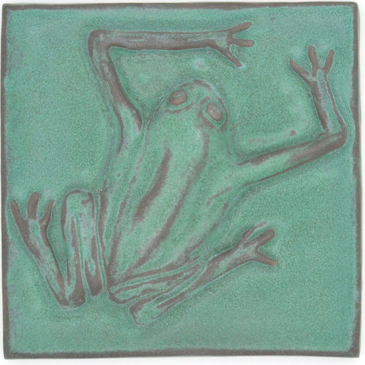 6x6 matte green frog