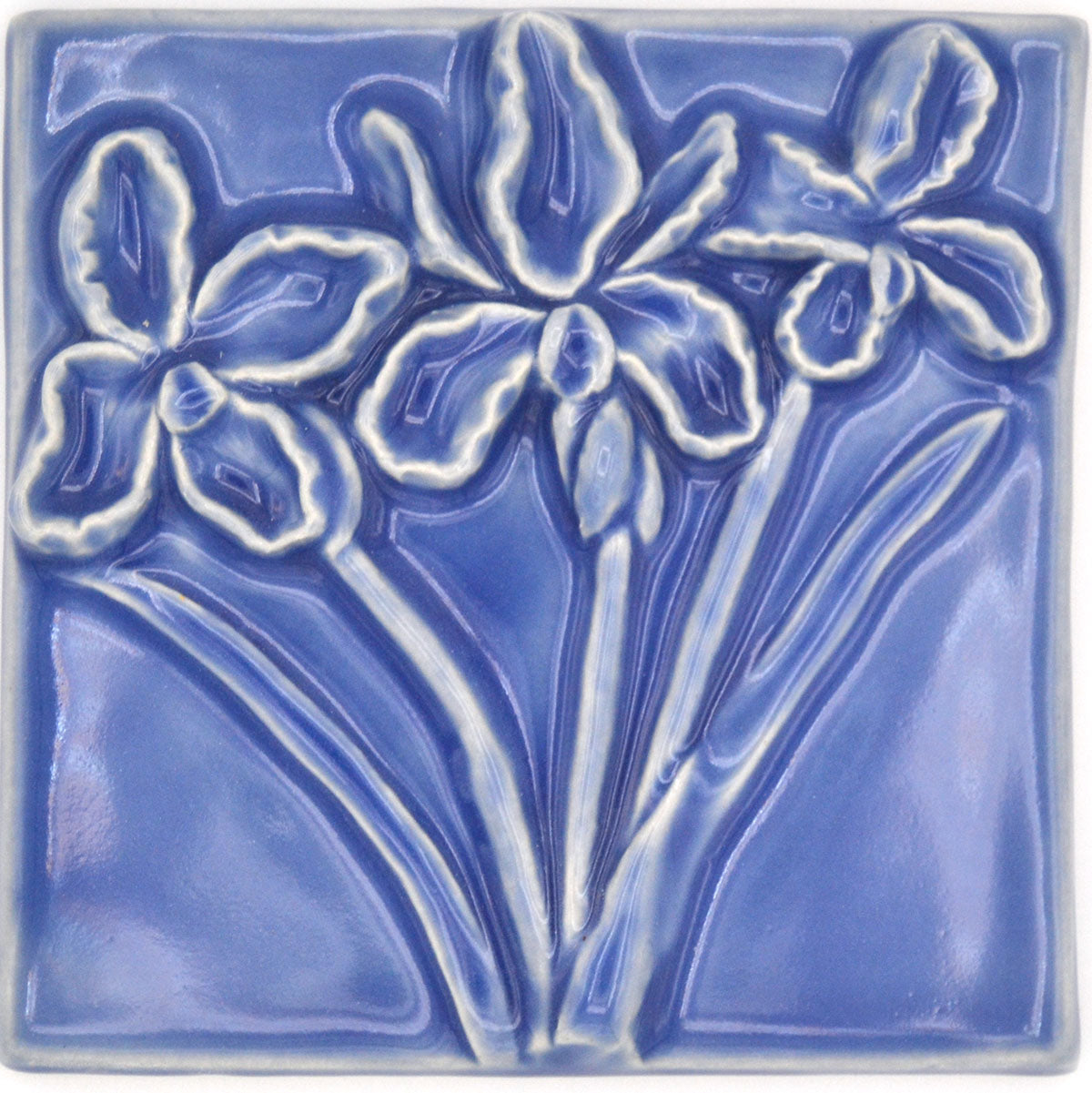 6x6 iris tile light blue