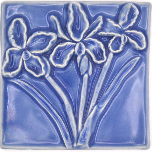 6x6 iris tile light blue