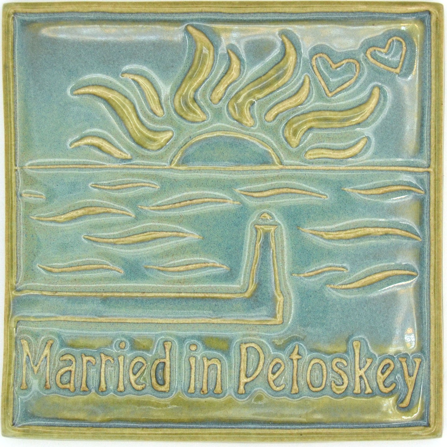 6x6 married in petoskey tile turquoise 