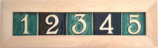 5 tile house number frame