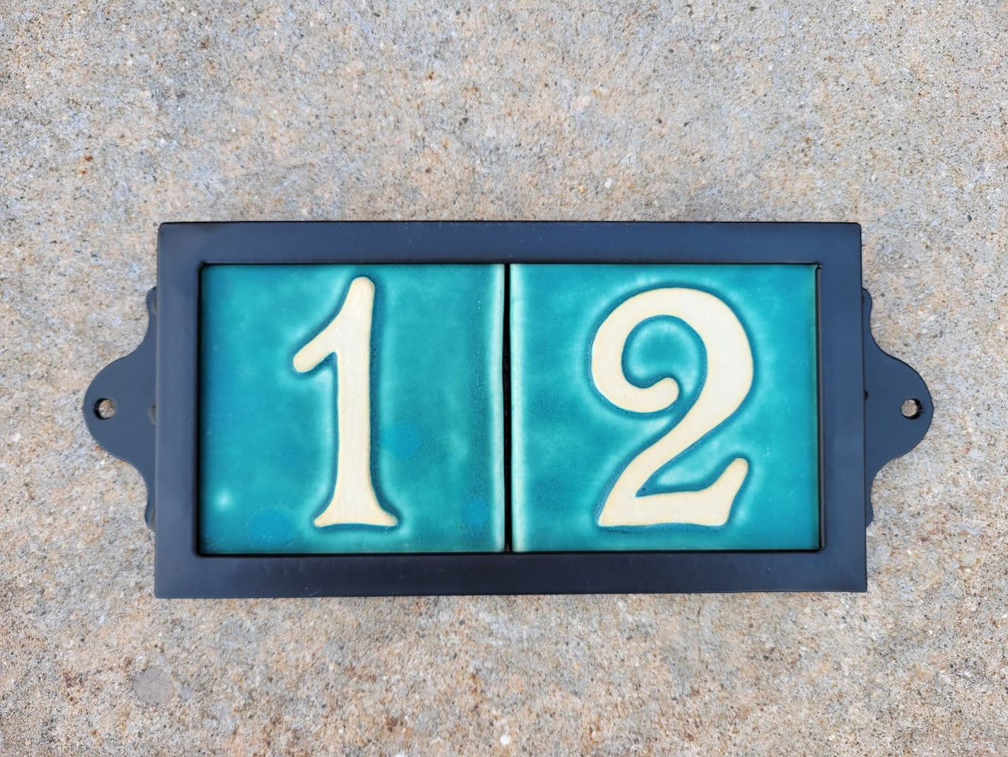 Metal House Number Tile Frame Little Traverse Tileworks