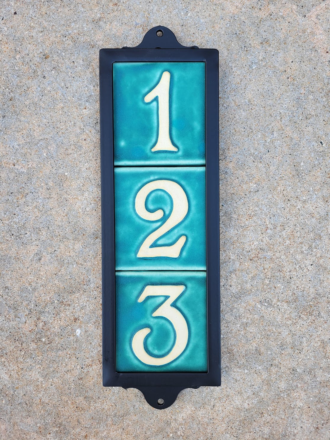 Metal House Number Tile Frame Little Traverse Tileworks