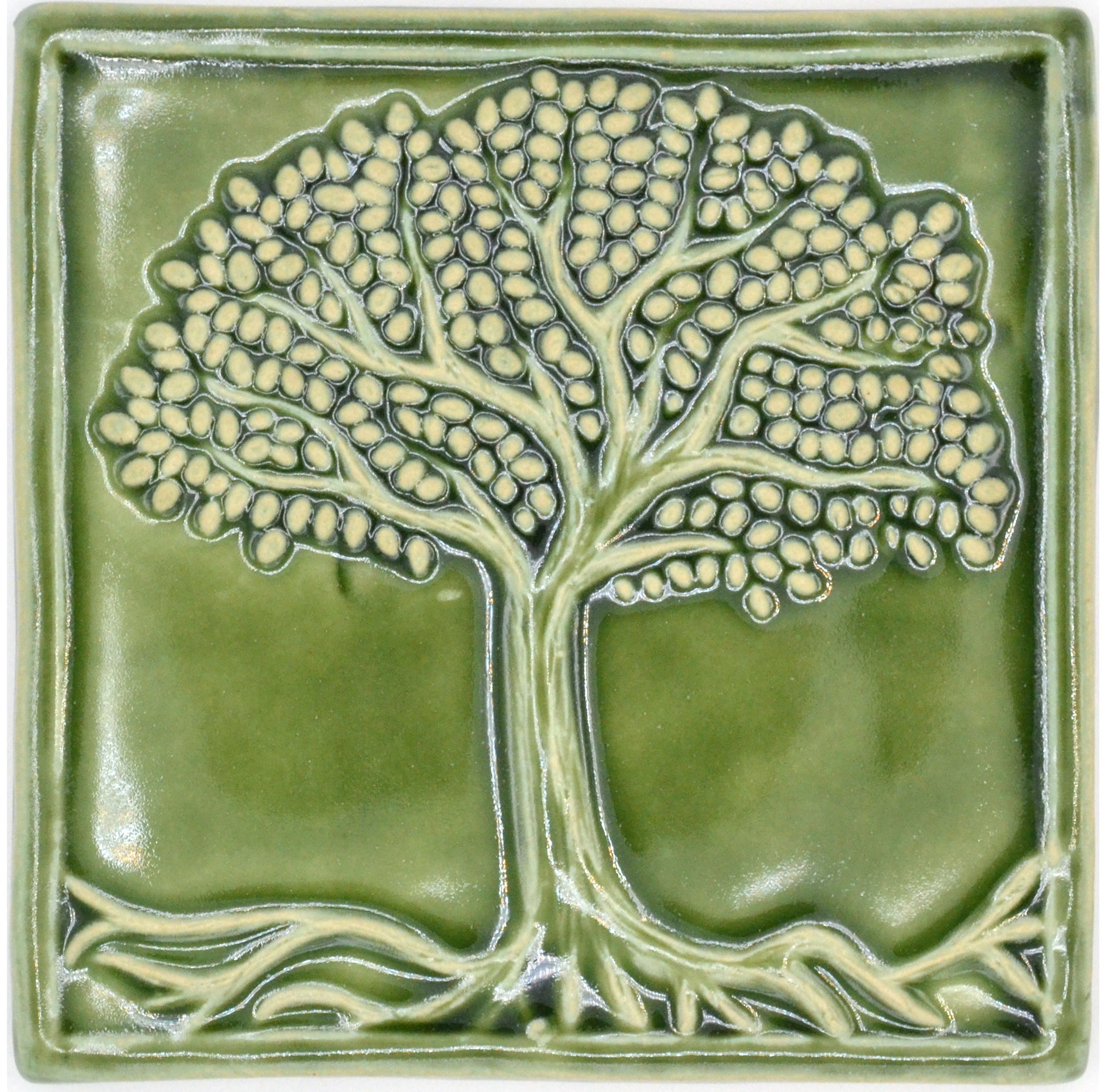 6x6 tree of life tile green