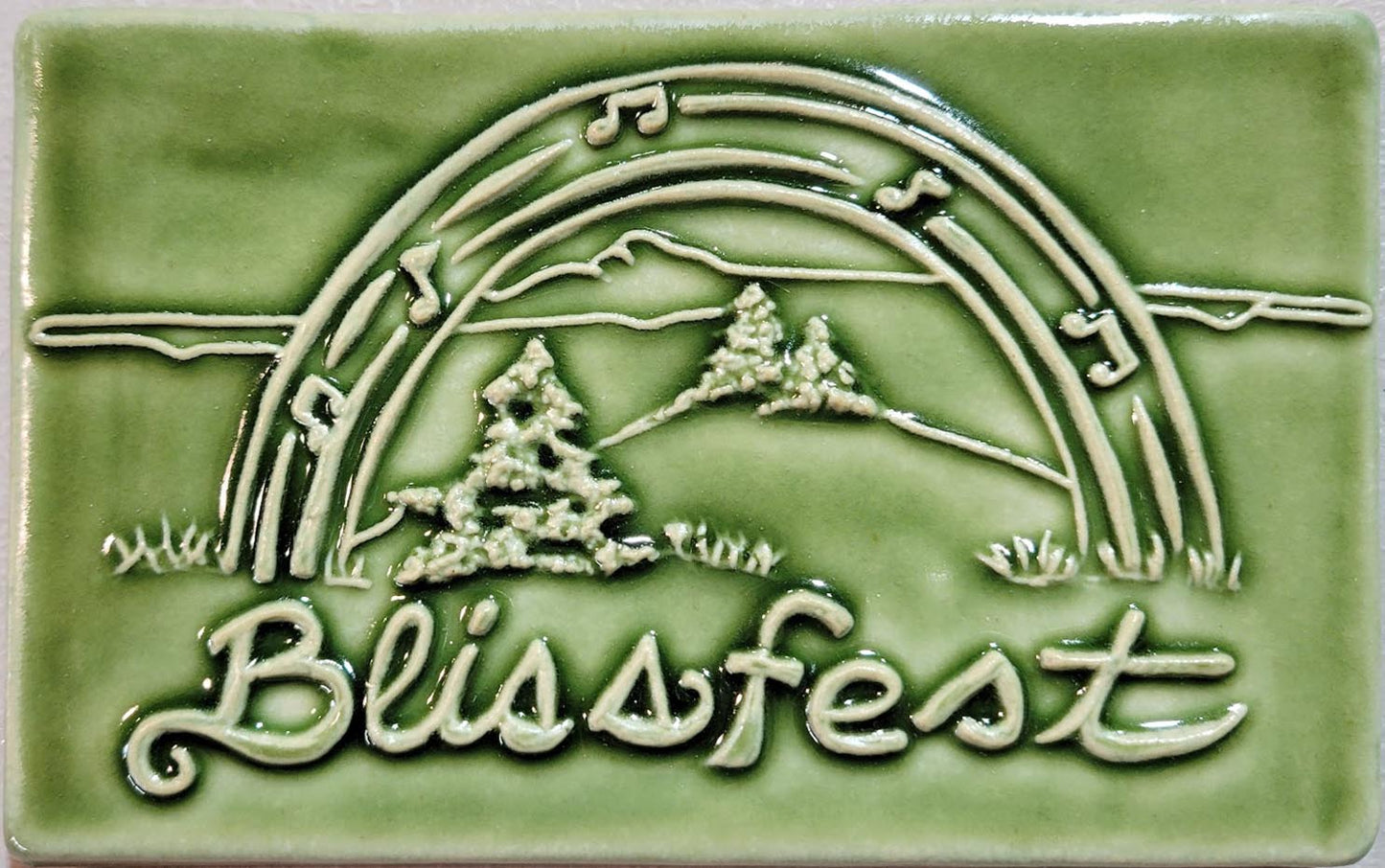 blissfest logo tile green