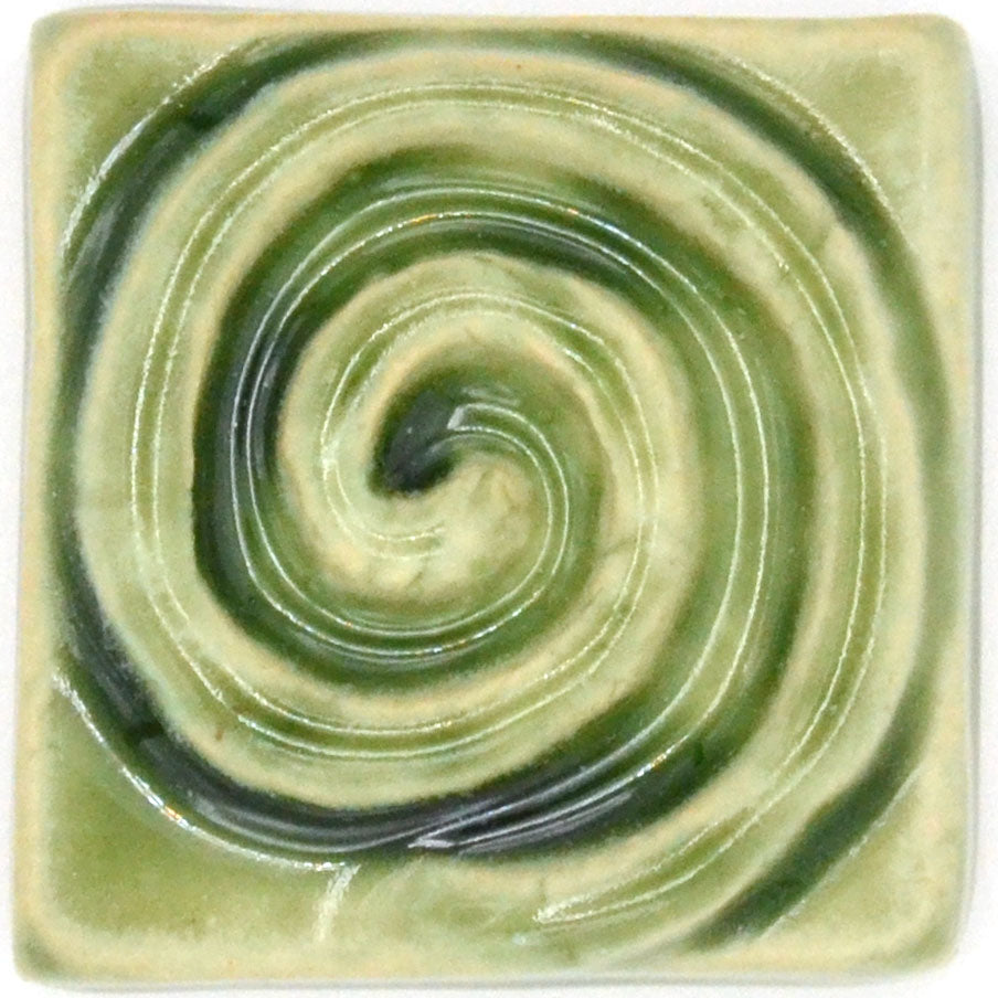 2x2 swirl tile green