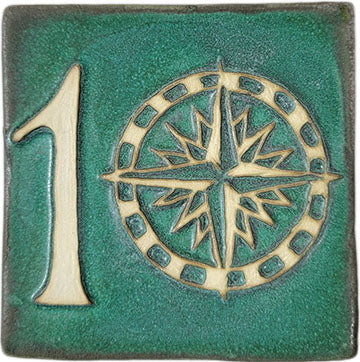 10 year anniversary tile matte green