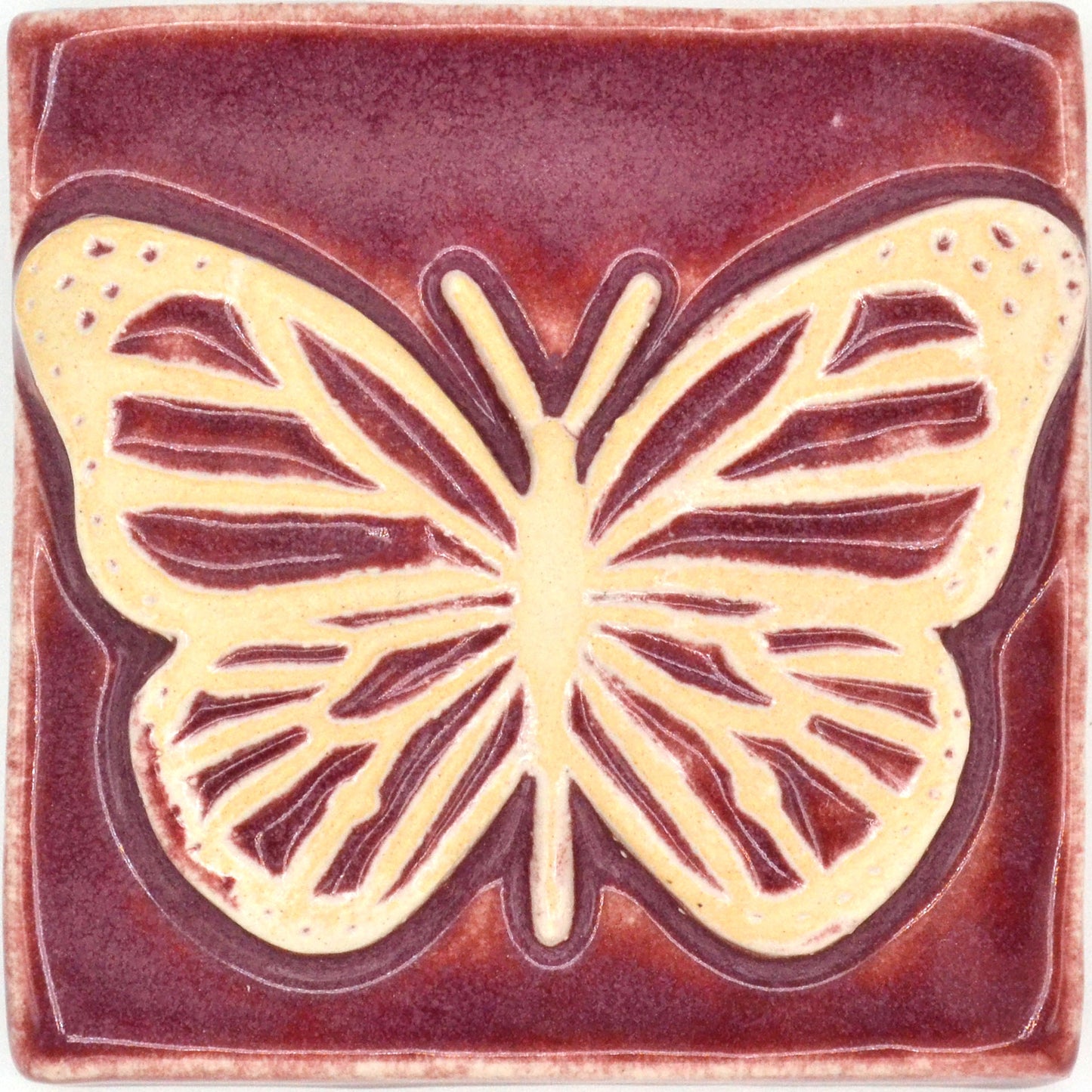 4x4 butterfly tile plum
