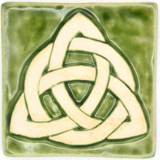 4x4 celtic trinity tile green