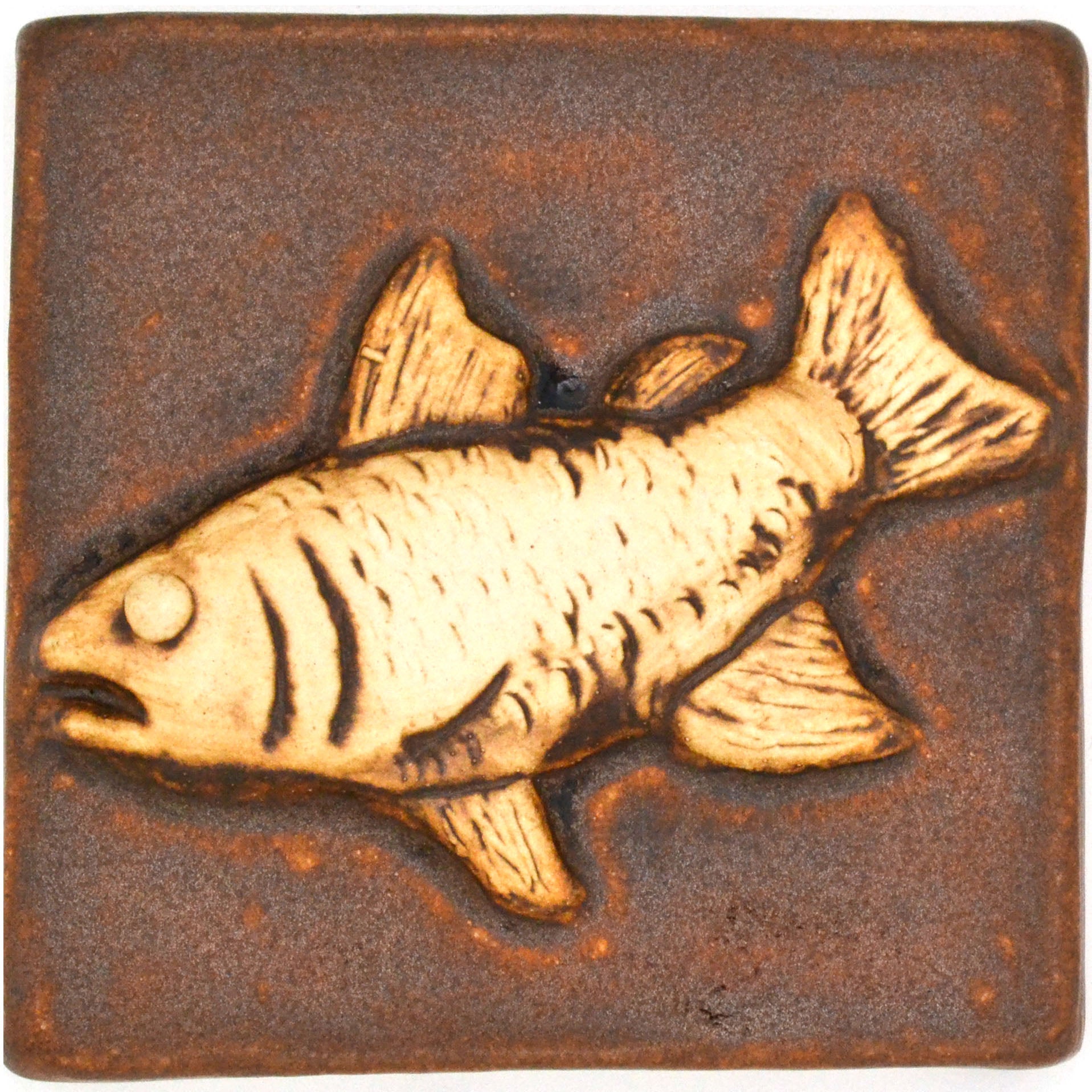 4x4 fish tile brown