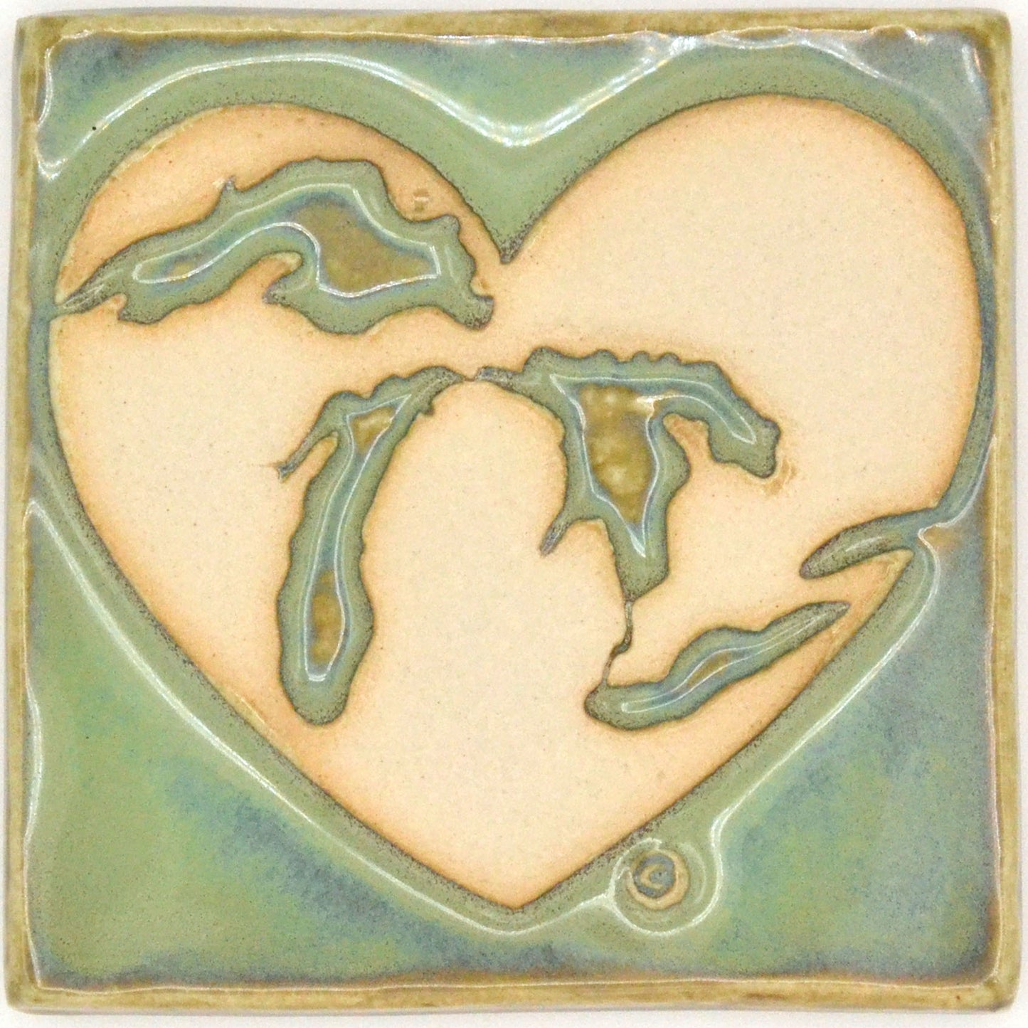 4x4 heart of michigan tile turquoise