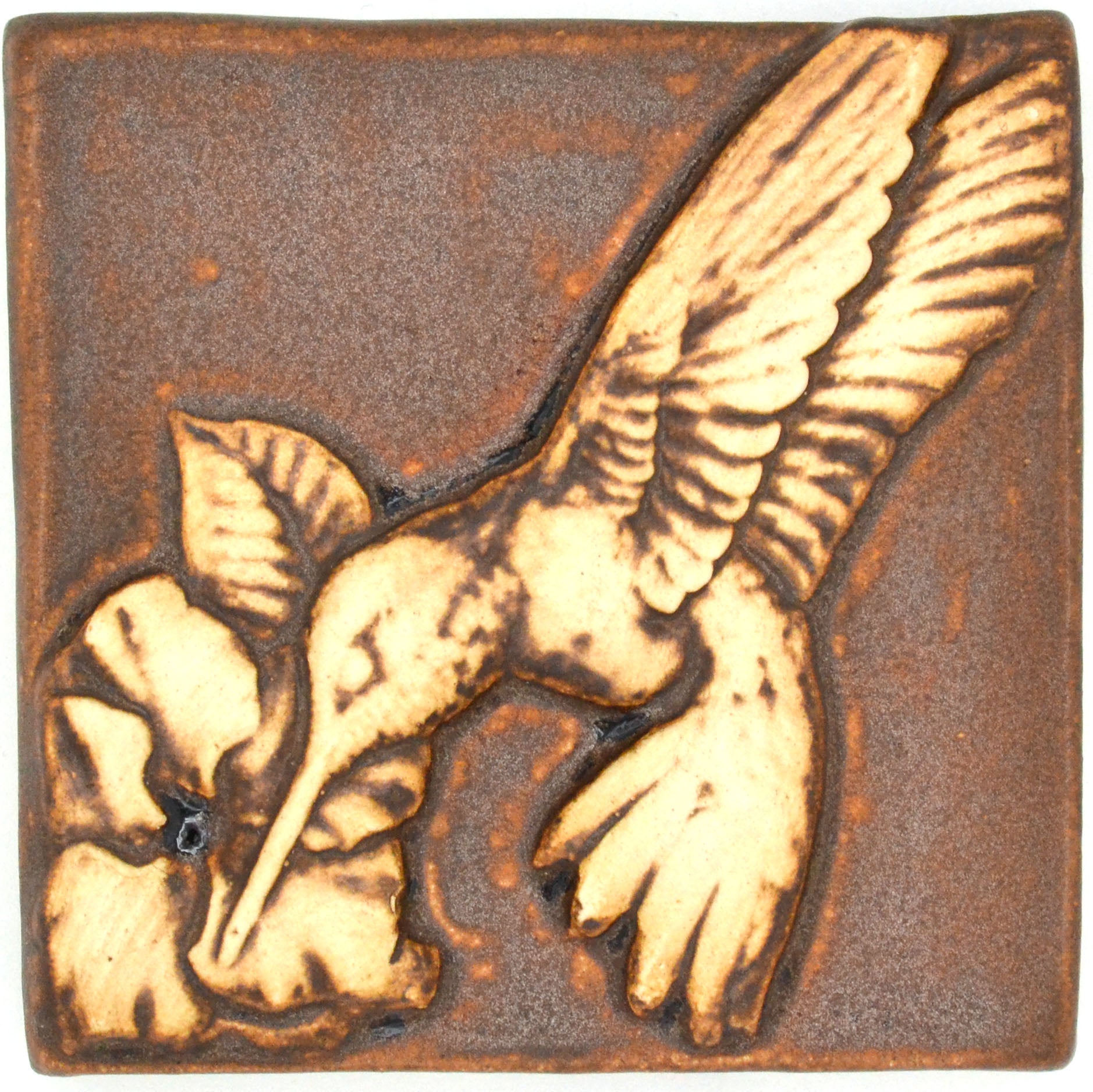 4x4 hummingbird tile brown