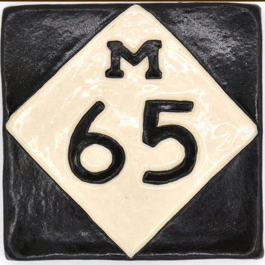 4x4 m65 road sign tile