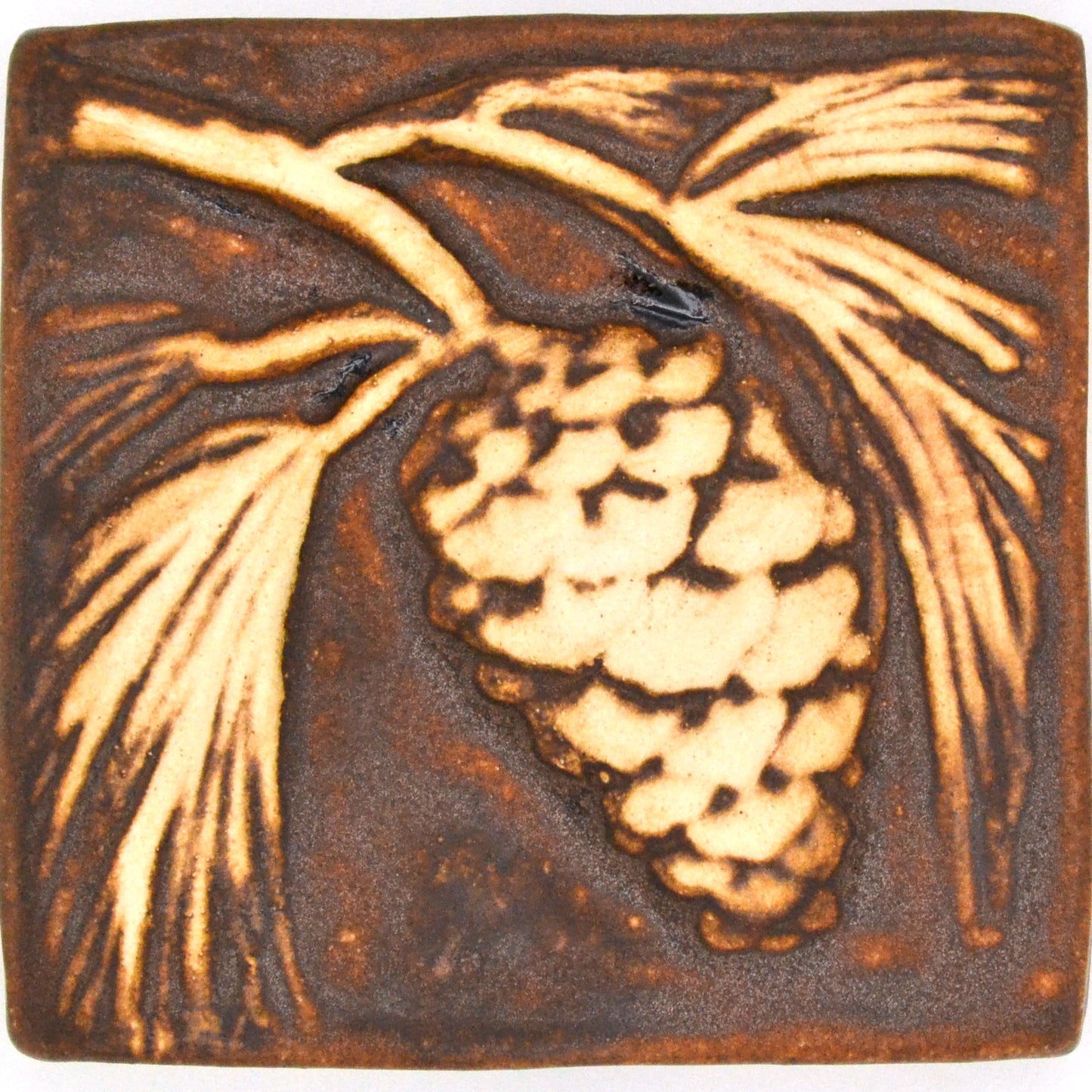 4x4 pinecone tile brown