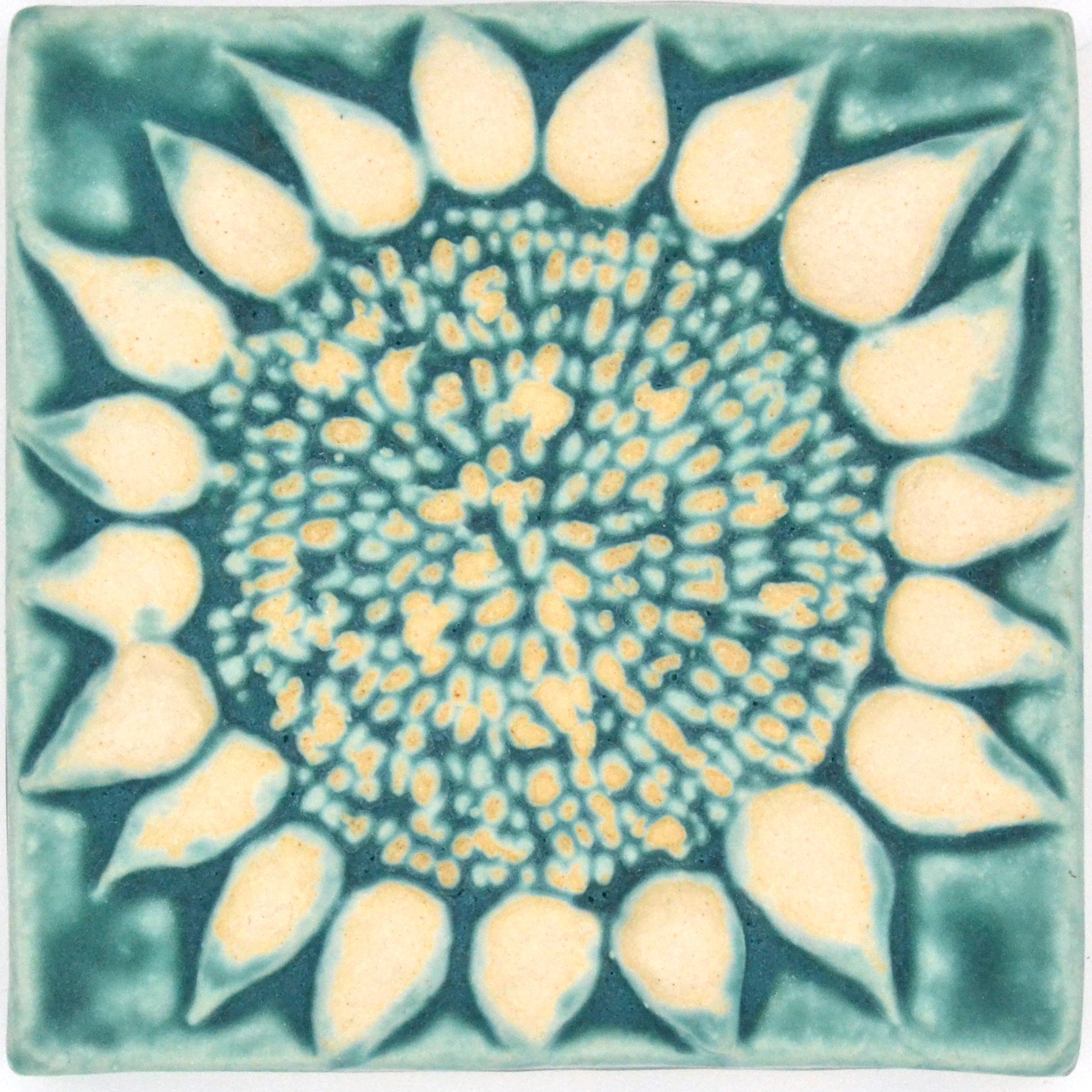 4x4 sunflower tile seafoam