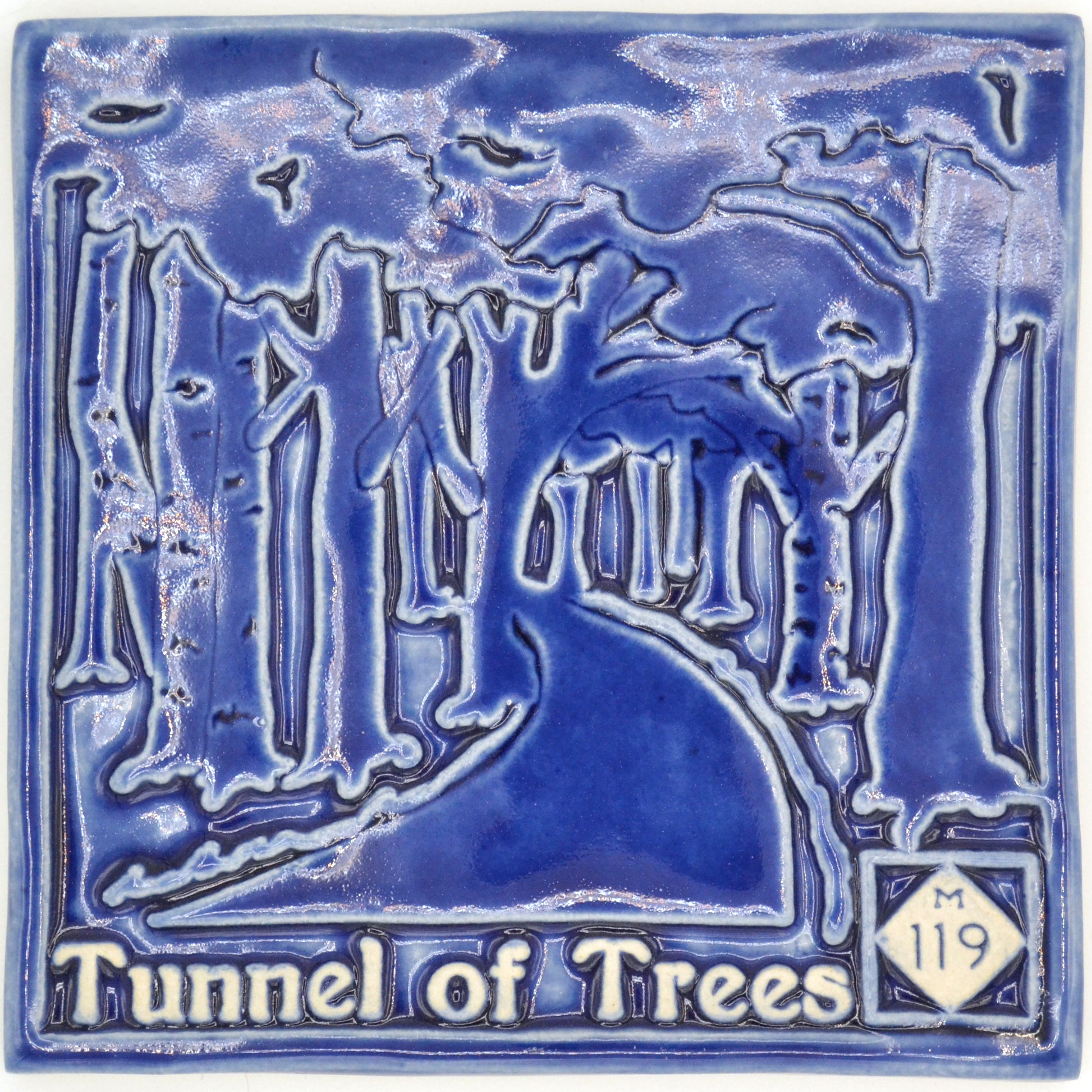 6x6 tunnel of trees tile blue