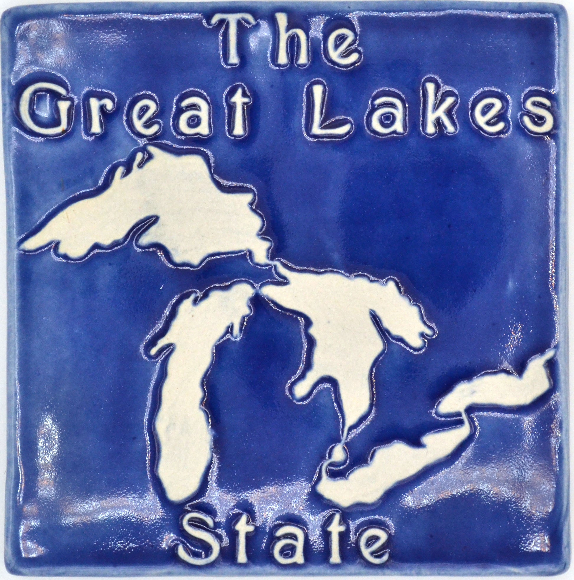 6x6 great lakes state tile blue