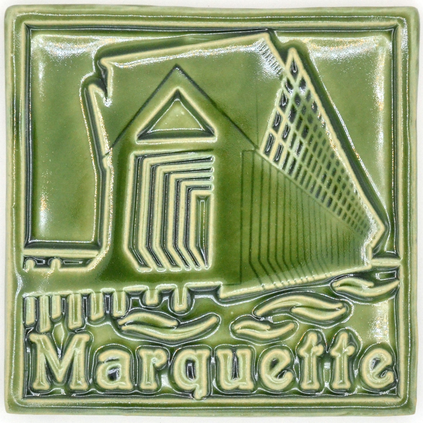 6x6 marquette tile green