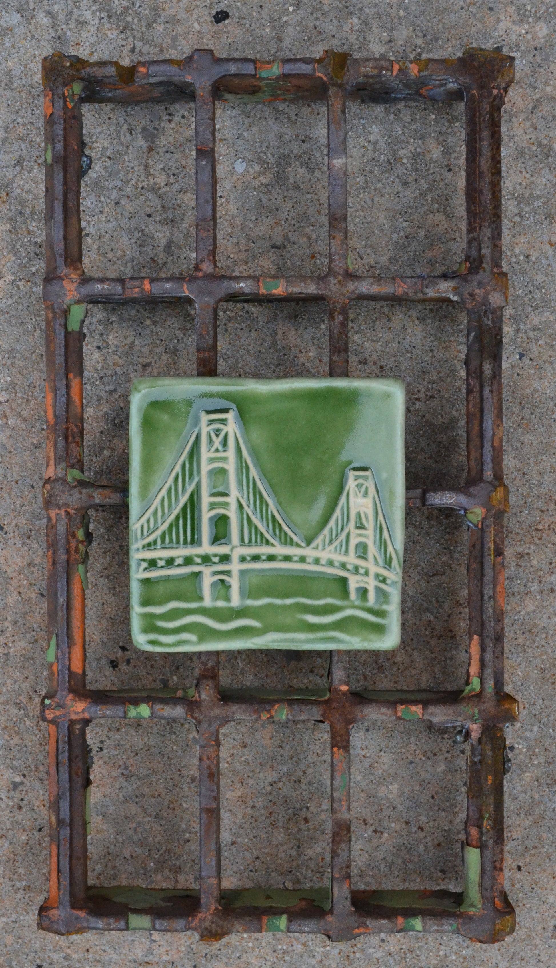 bridge grate tile green rect